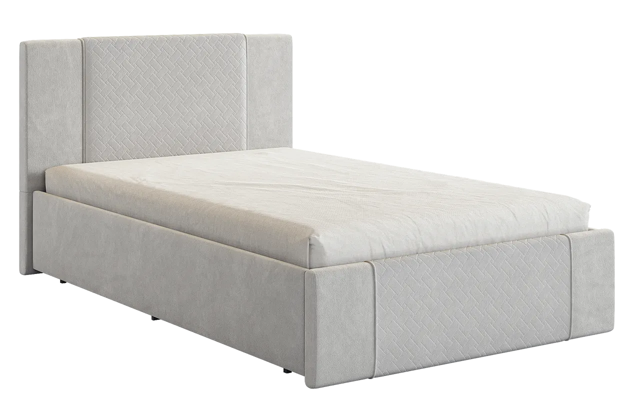 Кровать с основанием Хлоя 120х200 см галька (велюр) в Мегионе - megion.mebel-tymen.ru | фото