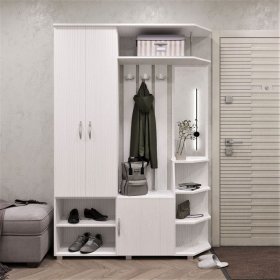 Прихожая Домино рамух белый в Мегионе - megion.mebel-tymen.ru | фото