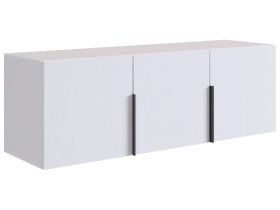 Антресоль трехдверная L1200 Баско белое дерево в Мегионе - megion.mebel-tymen.ru | фото