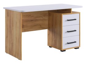 Стол компьютерный 1200 Лайт-2 дуб крафт золотой/белый в Мегионе - megion.mebel-tymen.ru | фото