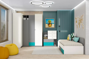 Детская Клео ОК-3, графит, миндаль, океан Диал в Мегионе - megion.mebel-tymen.ru | фото