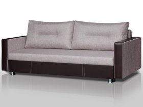 Диван Комфорт с прямыми подлокотниками кемел/кожзам в Мегионе - megion.mebel-tymen.ru | фото