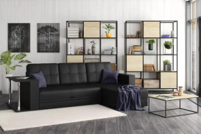 Диван АТЛАНТ угловой со столиком Марика чёрный в Мегионе - megion.mebel-tymen.ru | фото