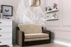 Диван "Луна" (серо-бежевый, к/з шоколад) в Мегионе - megion.mebel-tymen.ru | фото