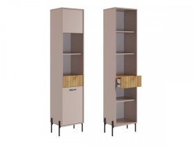 Стеллаж Доминика кашемир/дуб крафт золотой в Мегионе - megion.mebel-tymen.ru | фото