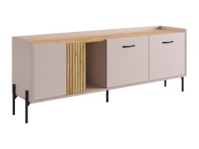 Тумба 2 Доминика кашемир/дуб крафт золотой в Мегионе - megion.mebel-tymen.ru | фото