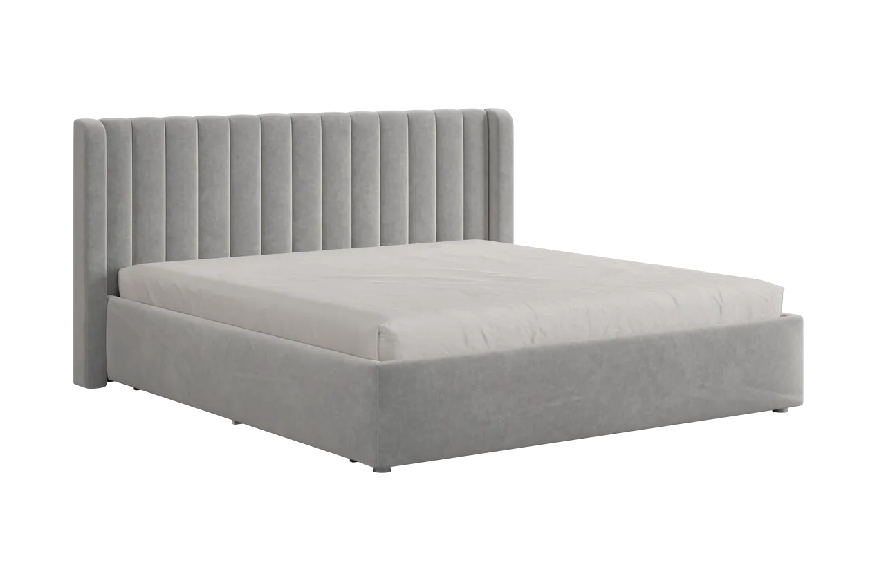 Кровать (каркас) Ева 180х200 см галька (велюр) в Мегионе - megion.mebel-tymen.ru | фото