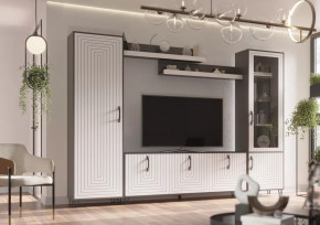 Гостиная Квадро №СВ-1 Серый графит/Софт вайт в Мегионе - megion.mebel-tymen.ru | фото