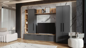 Гостиная Леванте Дуб Вотан/Графит в Мегионе - megion.mebel-tymen.ru | фото