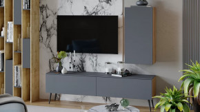 Гостиная «Порто» №3 Яблоня Беллуно, Графит софт в Мегионе - megion.mebel-tymen.ru | фото