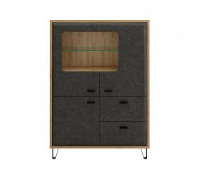 GRACE тумба KOM2W1D2S (Дуб наварра/Графит) в Мегионе - megion.mebel-tymen.ru | фото