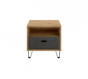 GRACE тумба прикроватная KOM1S (Дуб наварра/Графит) в Мегионе - megion.mebel-tymen.ru | фото