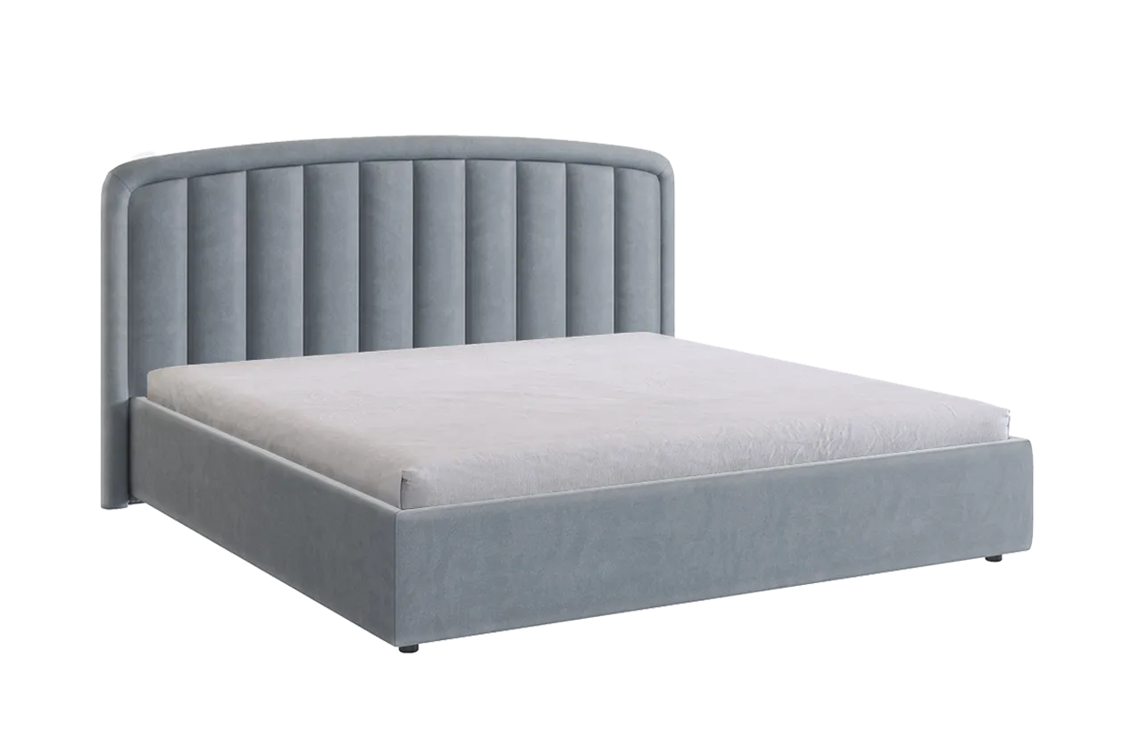 Кровать с подъемным механизмом Сиена 2 180х200 см оникс (велюр) в Мегионе - megion.mebel-tymen.ru | фото