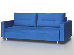 Диван Комфорт с прямыми подлокотниками синий в Мегионе - megion.mebel-tymen.ru | фото