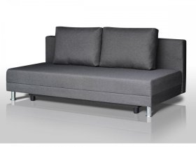 Диван Комфорт Лайт без подлокотников 2 подушки графит в Мегионе - megion.mebel-tymen.ru | фото