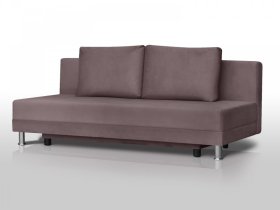 Диван Комфорт Лайт без подлокотников 2 подушки коричневый в Мегионе - megion.mebel-tymen.ru | фото