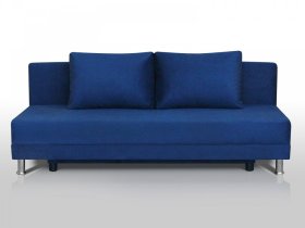 Диван Комфорт Лайт без подлокотников 2 подушки синий в Мегионе - megion.mebel-tymen.ru | фото