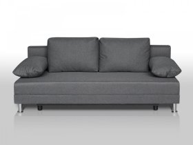 Диван Комфорт без подлокотников 4 подушки графит в Мегионе - megion.mebel-tymen.ru | фото