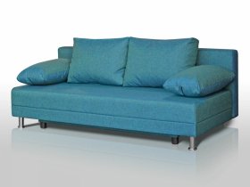 Диван Комфорт без подлокотников 4 подушки азур в Мегионе - megion.mebel-tymen.ru | фото