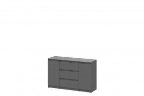 Комод 3 ящика двухстворчатый графит серый Денвер в Мегионе - megion.mebel-tymen.ru | фото