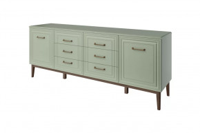 Комод 6 ящиков 2 двери Гориция Зелёный самшит в Мегионе - megion.mebel-tymen.ru | фото