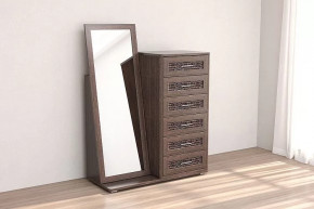 Комод Кэт-4 6 ящиков с зеркалом Венге Диал в Мегионе - megion.mebel-tymen.ru | фото