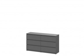 Комод с ящиками 1,38м Графит серый Денвер в Мегионе - megion.mebel-tymen.ru | фото
