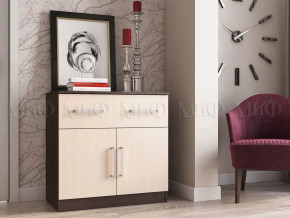 Комод с ящиком 2-мя дверьми Басямиф, дуб беленый/венге в Мегионе - megion.mebel-tymen.ru | фото