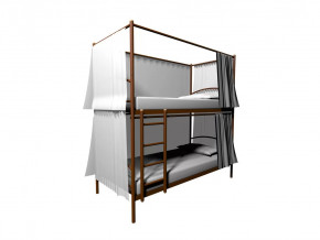 Конструкция для штор к Хостел Duo 3х стронняя в Мегионе - megion.mebel-tymen.ru | фото