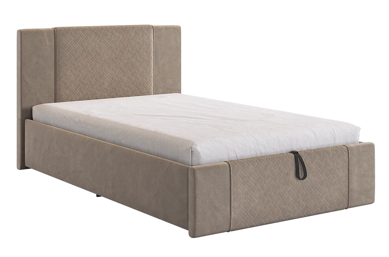 Кровать с подъемным механизмом Хлоя 120х200 см латте (велюр) в Мегионе - megion.mebel-tymen.ru | фото