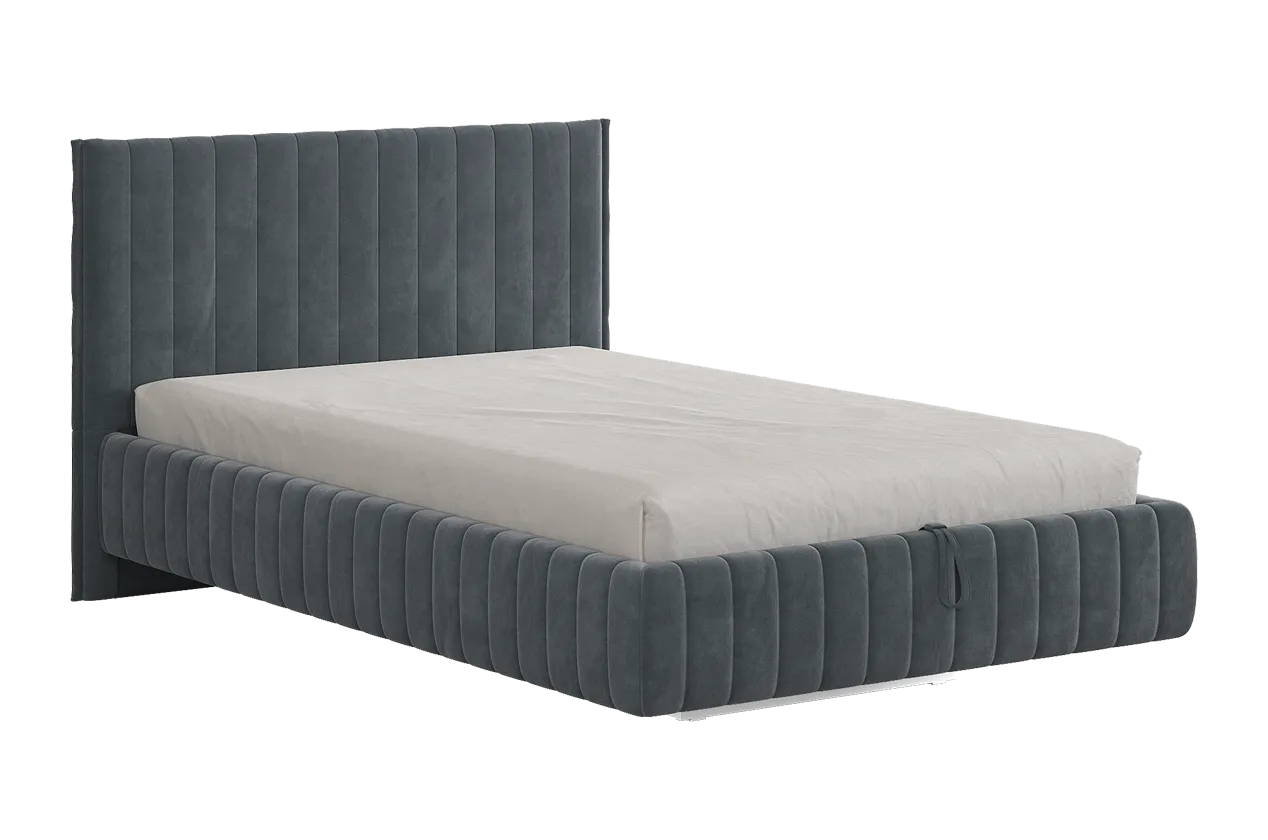 Кровать с подъемным механизмом Твикс 120х200 см графит (велюр) в Мегионе - megion.mebel-tymen.ru | фото
