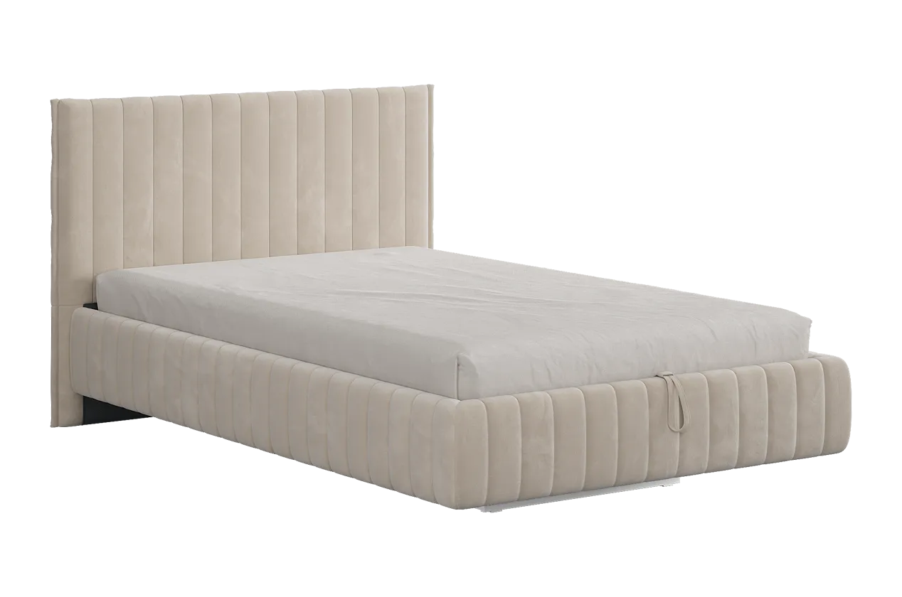 Кровать с подъемным механизмом Твикс 120х200 см крем (велюр) в Мегионе - megion.mebel-tymen.ru | фото