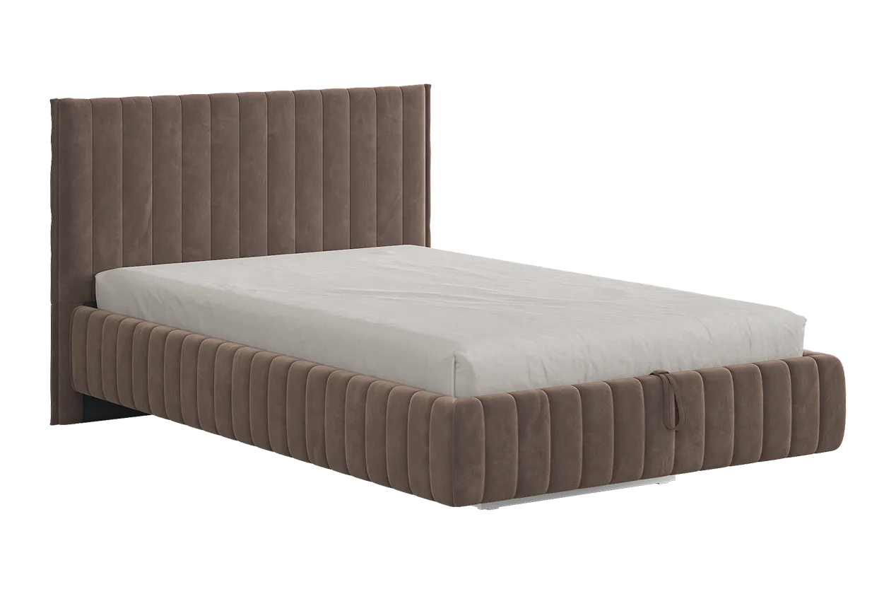 Кровать с подъемным механизмом Твикс 120х200 см латте (велюр) в Мегионе - megion.mebel-tymen.ru | фото