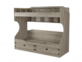 Кровать 2-х ярусная с лестницей Мираж-1 Секция-2-3 Дуб баррик в Мегионе - megion.mebel-tymen.ru | фото