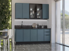 Кухня Николь 2,0/900м (Браш Блю) в Мегионе - megion.mebel-tymen.ru | фото