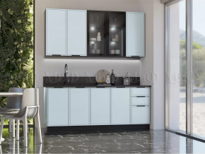 Кухня Николь 2,0/900м (Браш Деним Блю) в Мегионе - megion.mebel-tymen.ru | фото