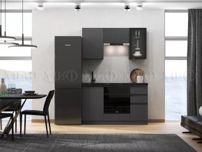 Кухня Техно-6 1,5м (Графит/Графит софт) в Мегионе - megion.mebel-tymen.ru | фото