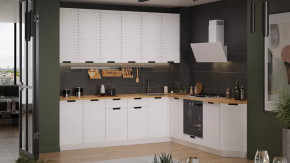 Кухонный гарнитур «Гренада» №14 Белый, Холст Белый в Мегионе - megion.mebel-tymen.ru | фото