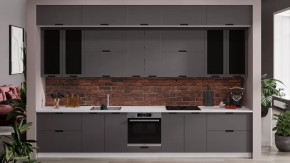 Кухонный гарнитур «Гренада» №19 Белый, Холст Вулкан в Мегионе - megion.mebel-tymen.ru | фото