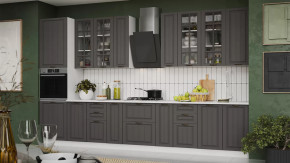 Кухонный гарнитур «Лина» №7 Белый, Графит в Мегионе - megion.mebel-tymen.ru | фото