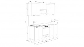 Кухонный гарнитур «Лорас» длиной 200 см со шкафом НБ в Мегионе - megion.mebel-tymen.ru | фото