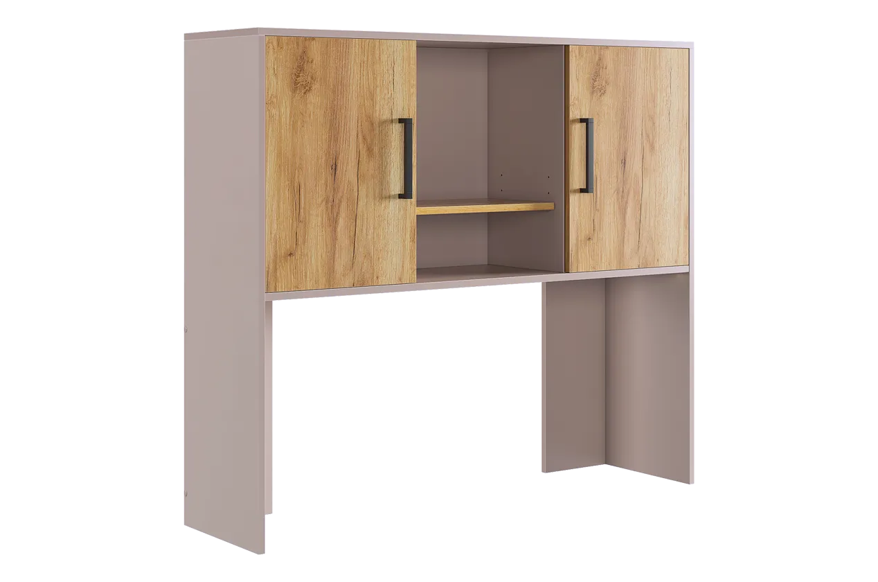 Надстройка стола компьютерного 1200 Лайт-2 кашемир/дуб крафт золотой в Мегионе - megion.mebel-tymen.ru | фото