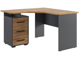 Стол компьютерный 1200 угловой Лайт-2 графит/дуб крафт золотой в Мегионе - megion.mebel-tymen.ru | фото