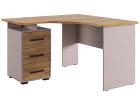 Стол компьютерный 1200 угловой Лайт-2 кашемир/дуб крафт золотой в Мегионе - megion.mebel-tymen.ru | фото