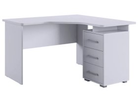 Стол компьютерный 1200 угловой Лайт-2 белый/белый в Мегионе - megion.mebel-tymen.ru | фото