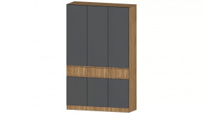 Ленора Шкаф 3х ств. Дуб вотан/Графит в Мегионе - megion.mebel-tymen.ru | фото