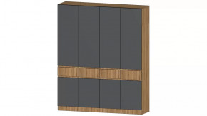 Ленора Шкаф 4х ств. Дуб вотан/Графит в Мегионе - megion.mebel-tymen.ru | фото