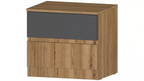 Ленора Тумба прикроватная Дуб вотан/Графит в Мегионе - megion.mebel-tymen.ru | фото