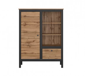 LOFT шкаф REG1D1S/90 (Дуб вотан/Черный) в Мегионе - megion.mebel-tymen.ru | фото