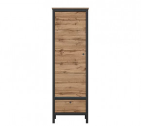 LOFT шкаф REG1D1S (Дуб вотан/Черный) в Мегионе - megion.mebel-tymen.ru | фото